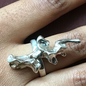 Sterling Silver Free Form Ring Size 5.5